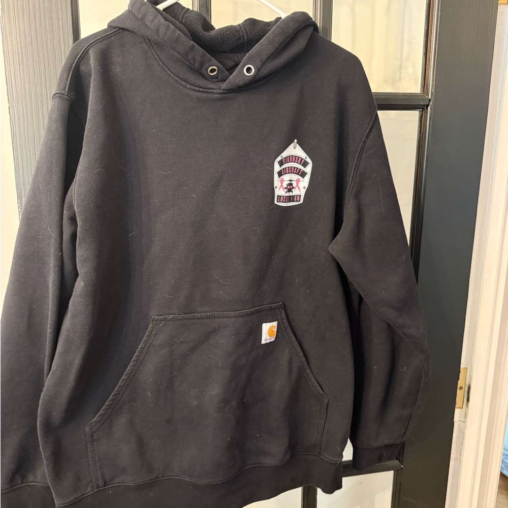 Black Carhartt large hoodie Sikorsky logo